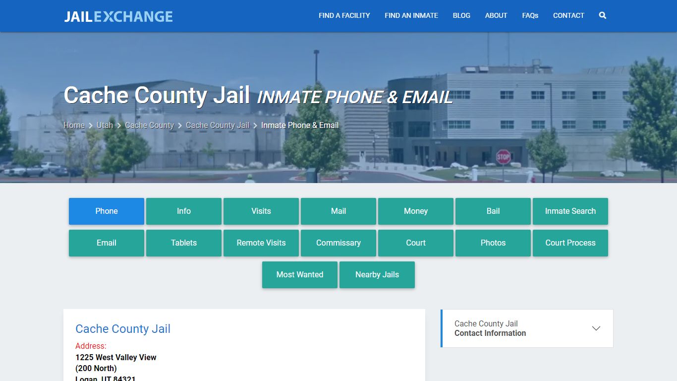 Inmate Phone - Cache County Jail, UT - Jail Exchange